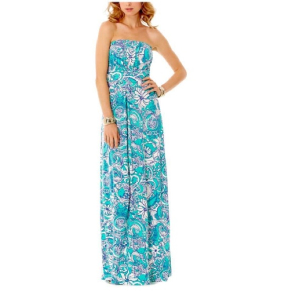 Lilly Pulitzer Strapless Maxi Dress